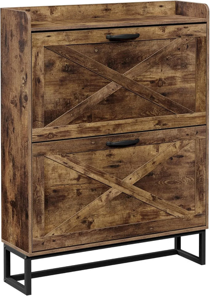Shoe Cabinet with 2 Flip Drawers