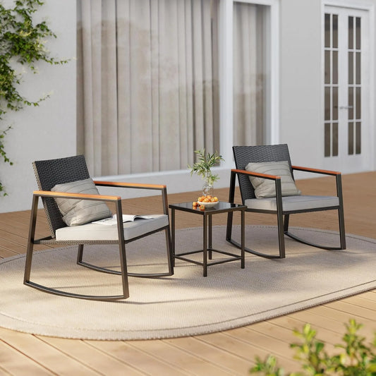 3 Pieces Rocking Patio Set