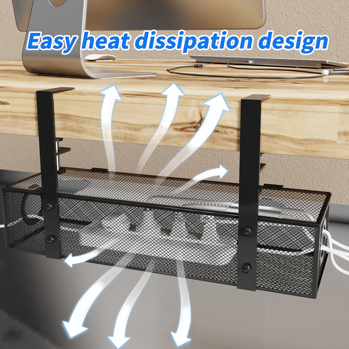Under Desk Box Tray Organizer







white
, 1 Pack - Wire Management & Cord Organizer, Clamp Mount