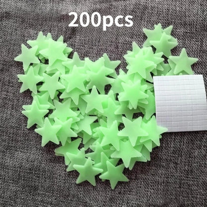 200 Piece Luminous Star Wall Sticker