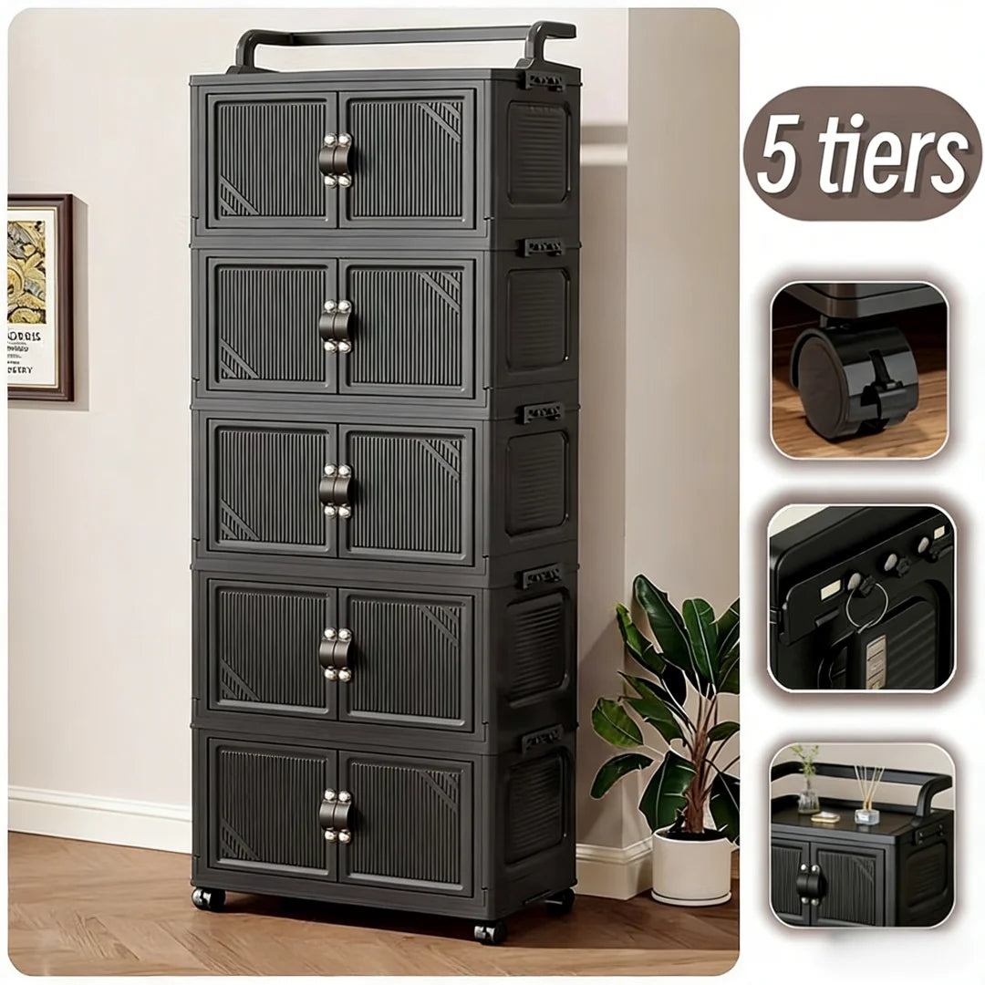 3/4/5 Tier Foldable Storage Cabinet