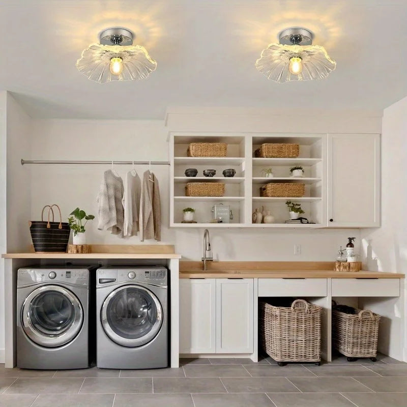 Semi-flush mount ceiling light