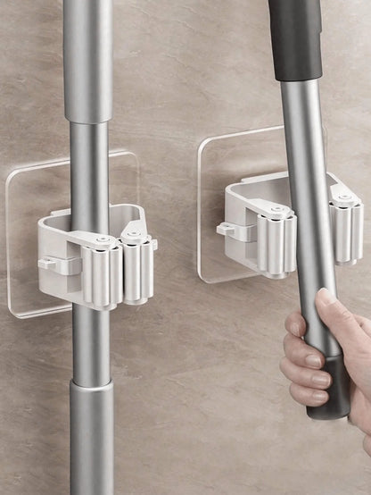 3PCS Mop Clamp with Suction Hook
