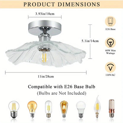 Semi-flush mount ceiling light