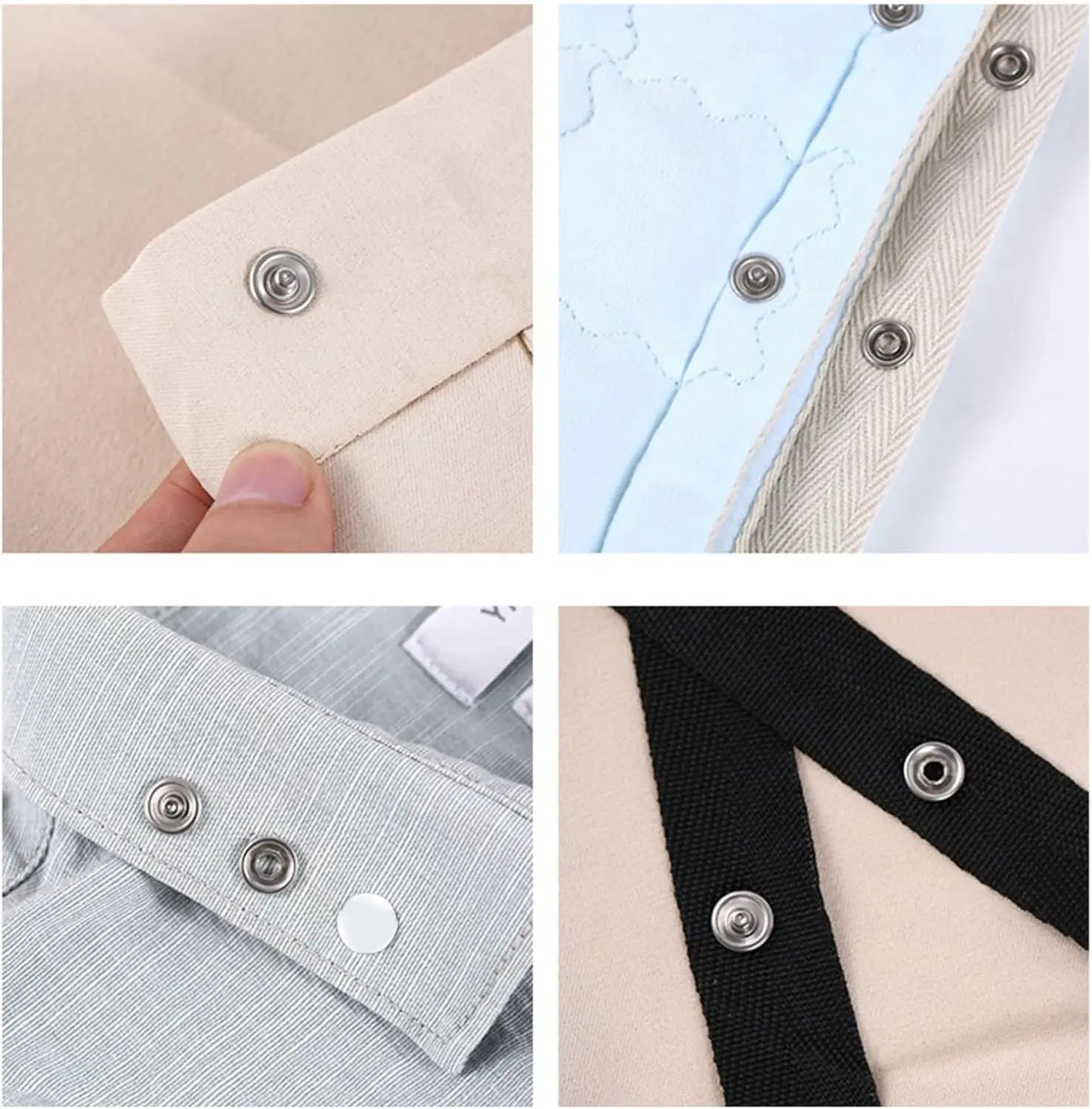 100 Sets Metal Snap Buttons Kit