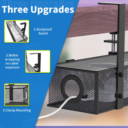 Under Desk Box Tray Organizer







white
, 1 Pack - Wire Management & Cord Organizer, Clamp Mount