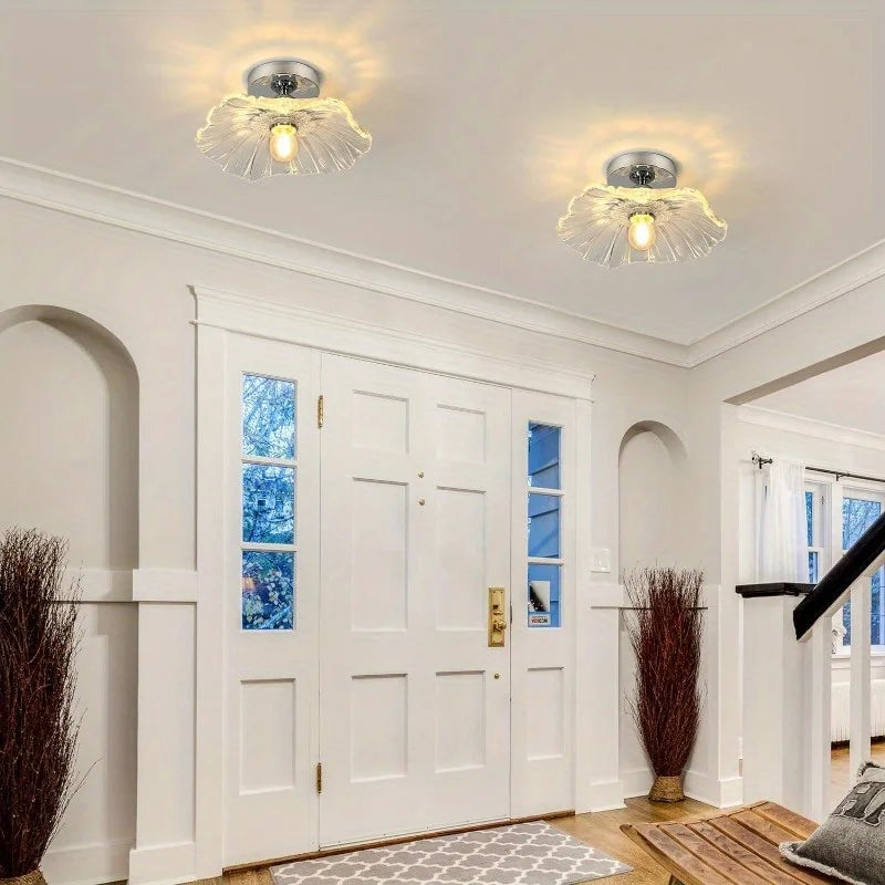 Semi-flush mount ceiling light