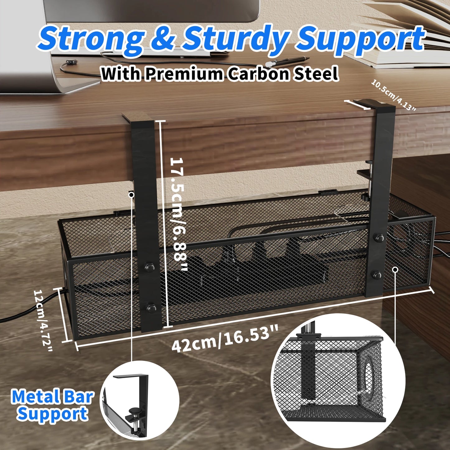 Under Desk Box Tray Organizer







white
, 1 Pack - Wire Management & Cord Organizer, Clamp Mount