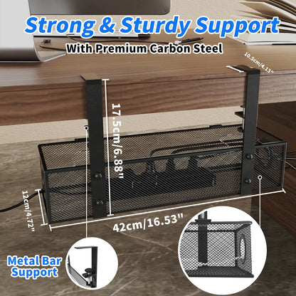Under Desk Box Tray Organizer







white
, 1 Pack - Wire Management & Cord Organizer, Clamp Mount