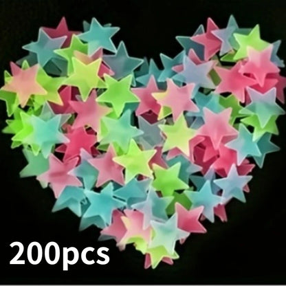 200 Piece Luminous Star Wall Sticker