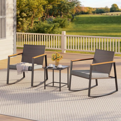 3 Pieces Rocking Patio Set