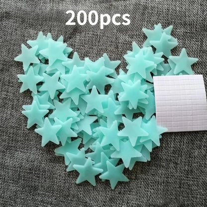 200 Piece Luminous Star Wall Sticker