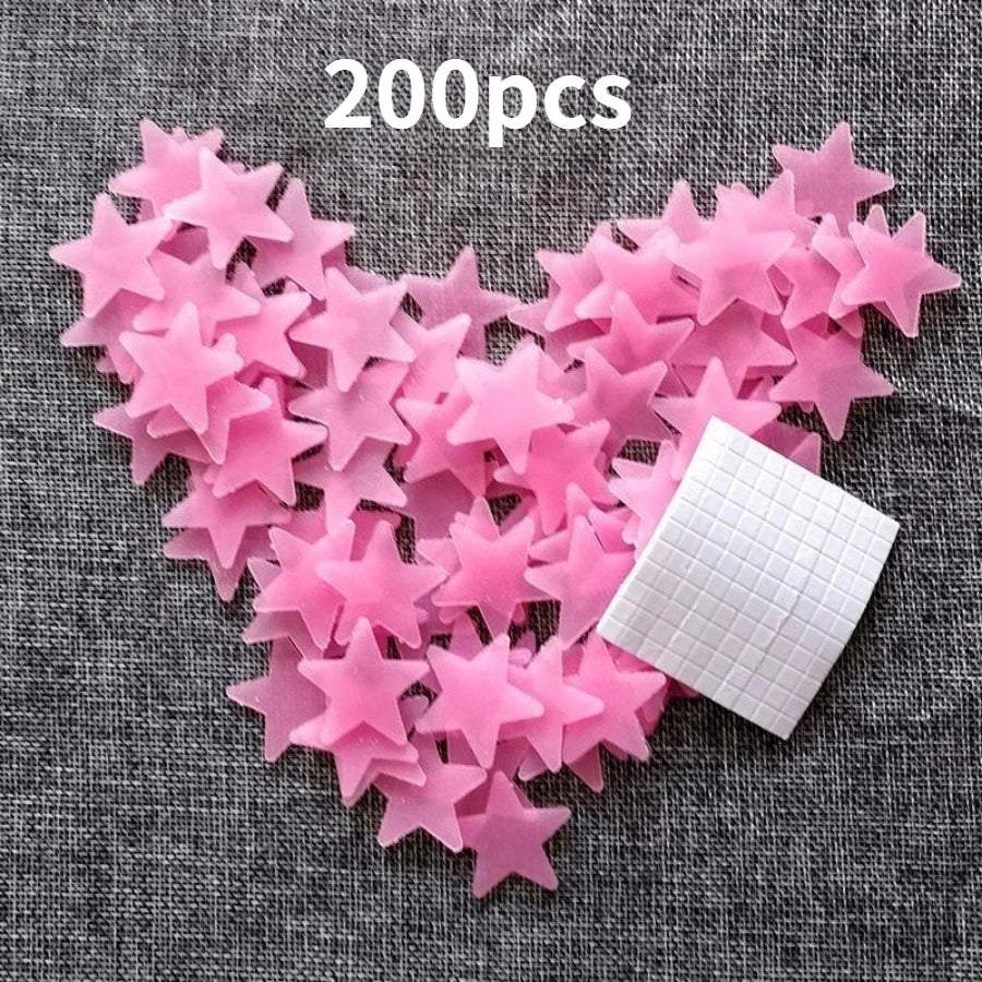200 Piece Luminous Star Wall Sticker