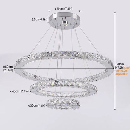 Crystal Led Ring Pendant Lights