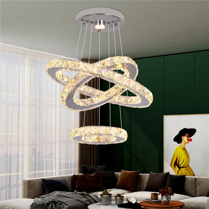 Crystal Led Ring Pendant Lights