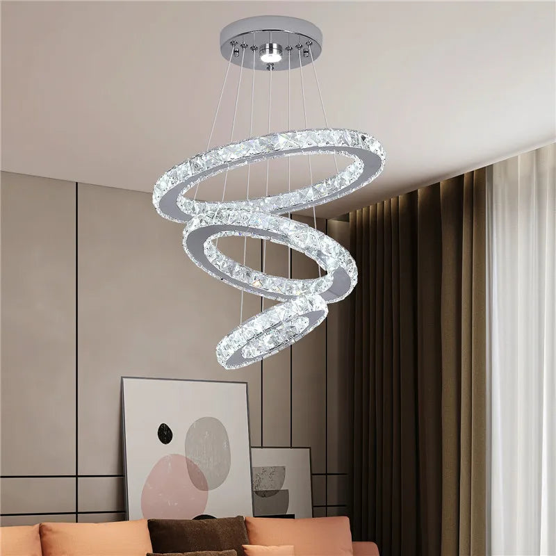 Crystal Led Ring Pendant Lights
