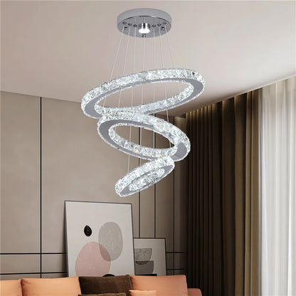 Crystal Led Ring Pendant Lights