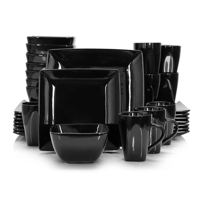 16/32/48-Piece Black Ceramic Set