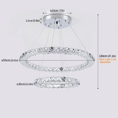 Crystal Led Ring Pendant Lights
