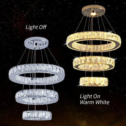 Crystal Led Ring Pendant Lights