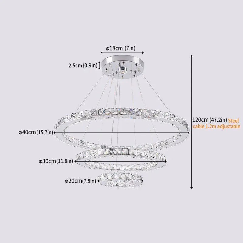 Crystal Led Ring Pendant Lights