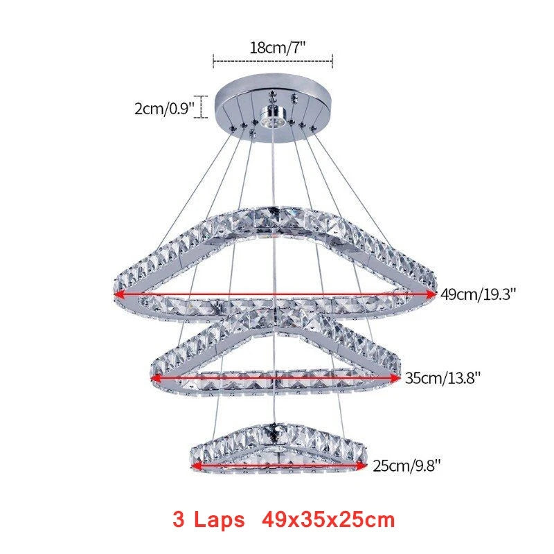 Crystal Led Ring Pendant Lights