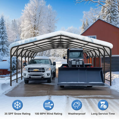 10x15~20x40FT Multi-Size Metal Carport