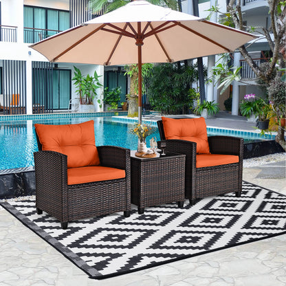 3 PCS Patio Rattan