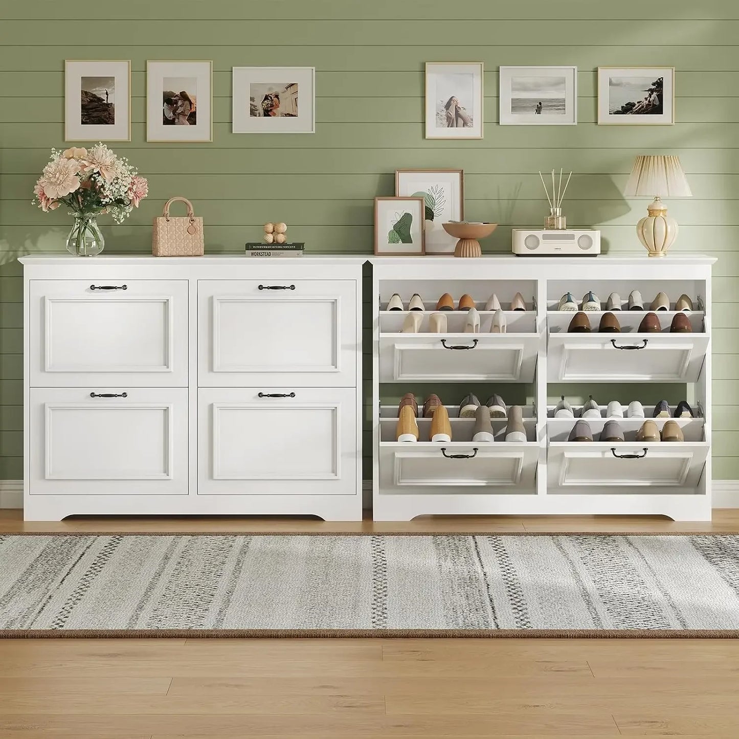 2-Piece Shoe Cabinet Set