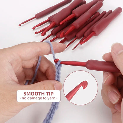 14pc Red Knitting & Weaving Tool Set