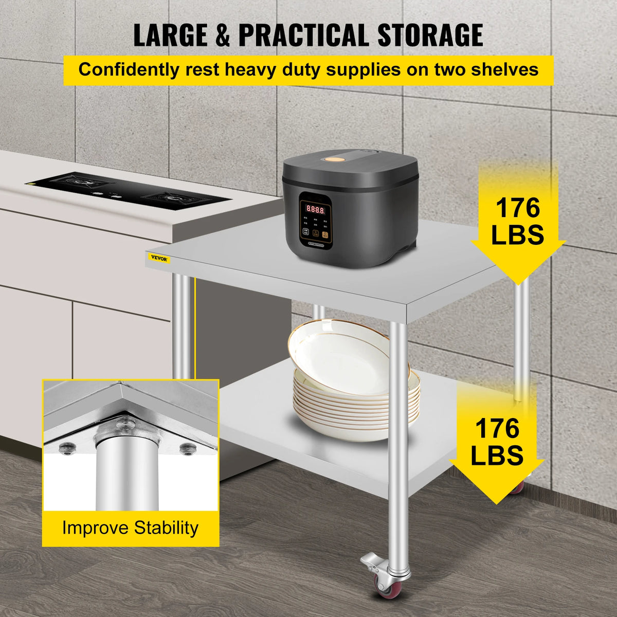 Stainless Steel  Prep Table