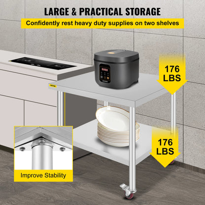 Stainless Steel  Prep Table