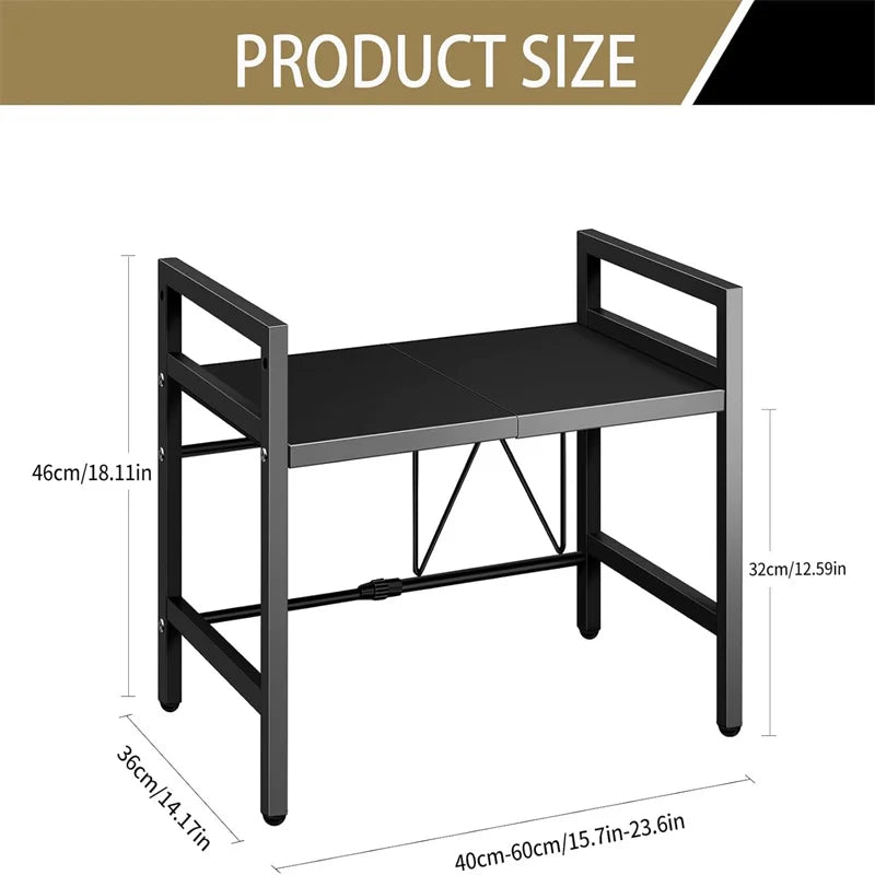 Adjustable Space-Saving Microwave Rack