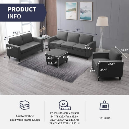 4 Piece Living Room Sofa Sets