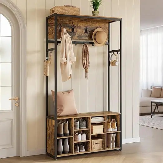 Bench and Shoe Storage, Coat Rack