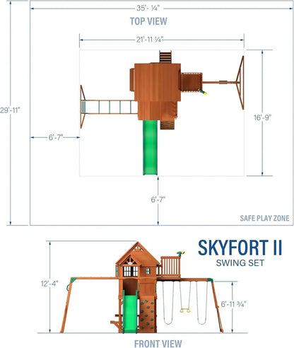 II Cedar Wood Swing Set