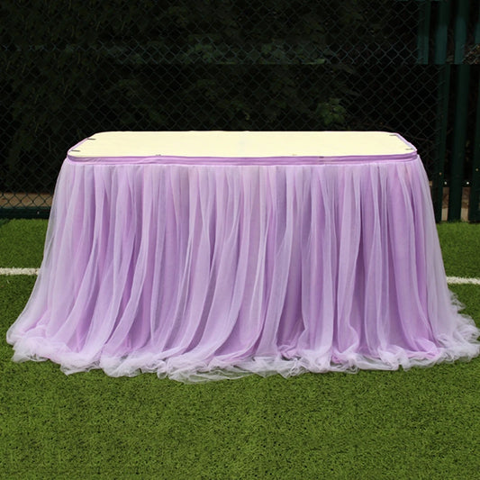 Tulle Table Skirt Elastic Mesh