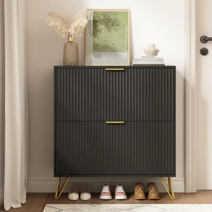 Fluted  Shoe Storage Cabinets