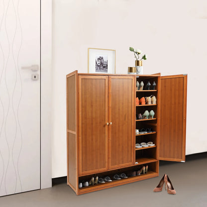 Natural Bamboo Shoe Cabinet