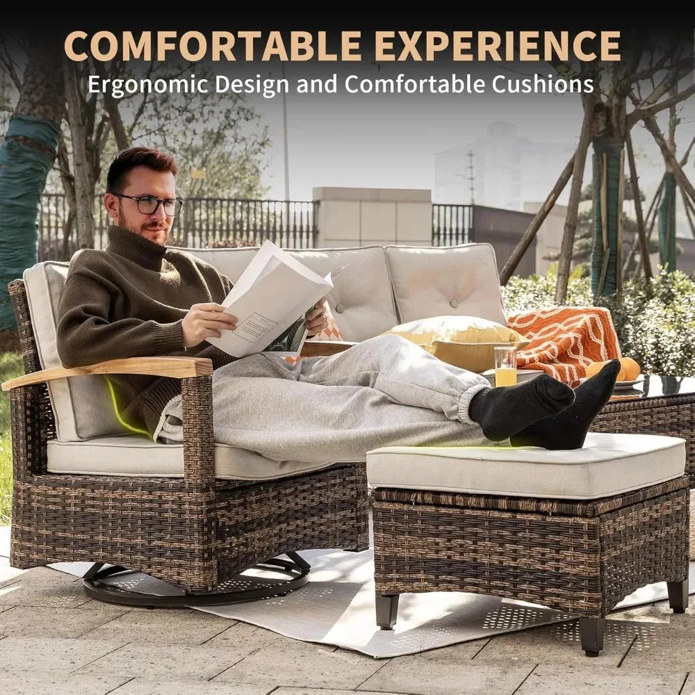 9 Pieces Outdoor Patio Furniture