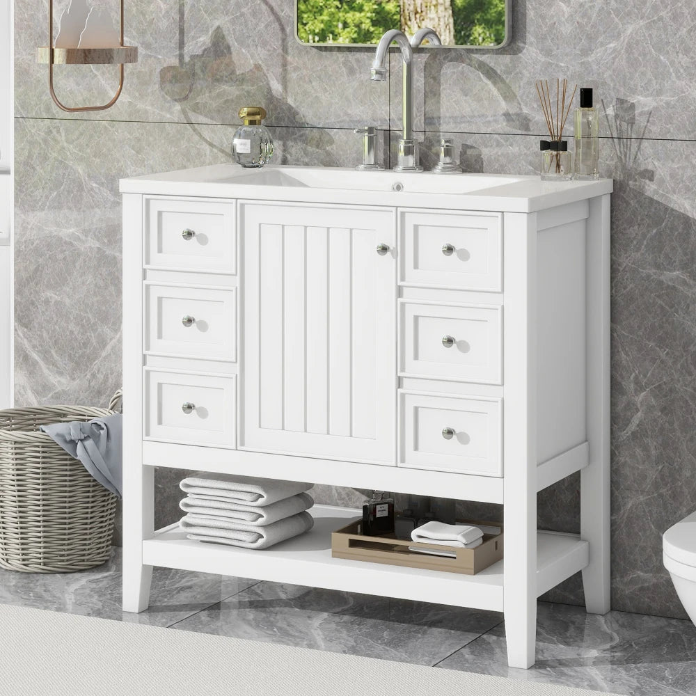 36" Bathroom Vanity with Sink Combo