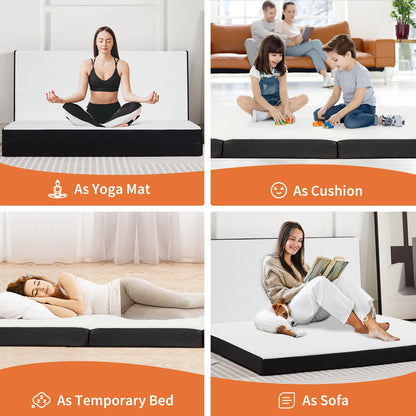 Tri-Fold Memory Foam Mattress, Collapsible
