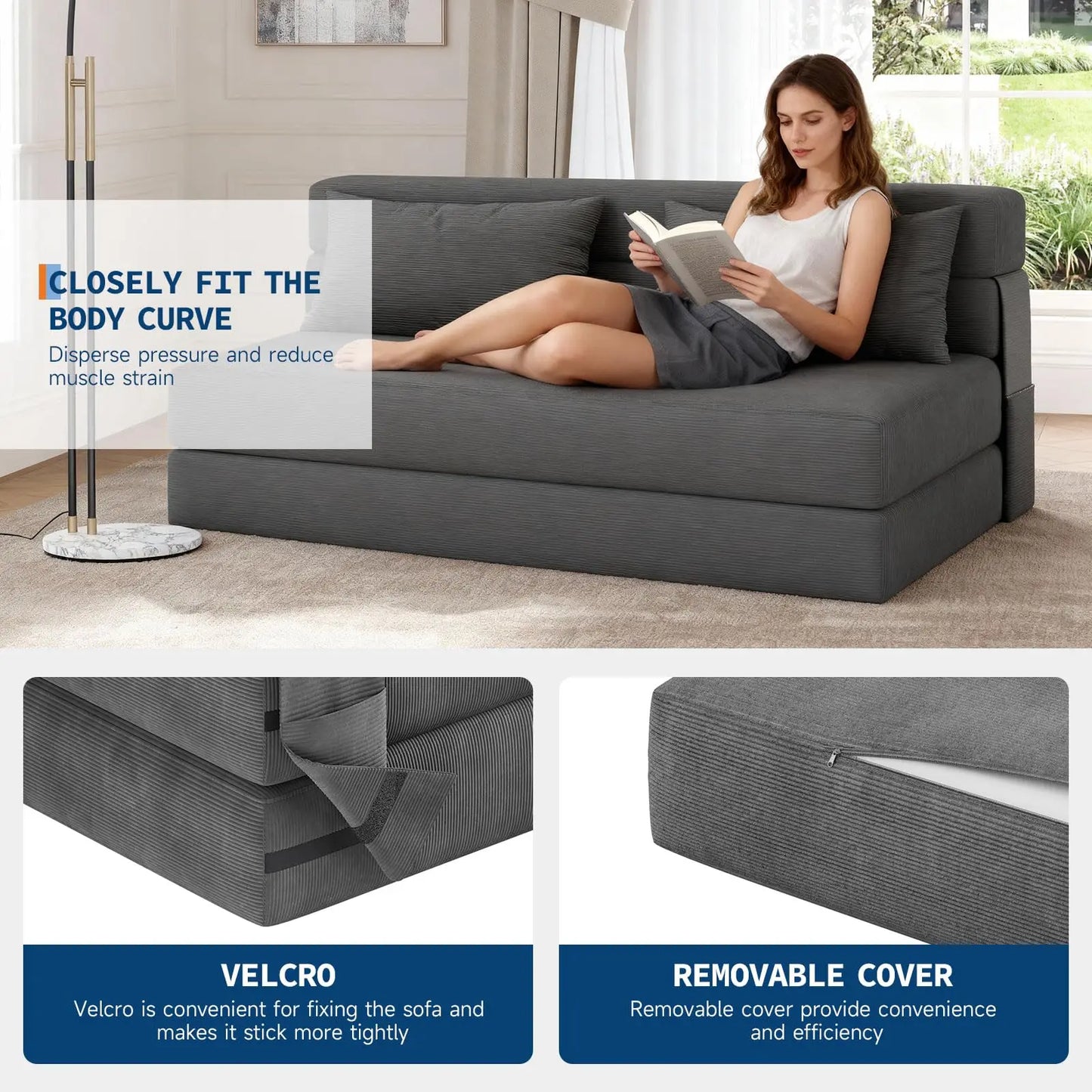 4-in-1 Folding Sofa Bed