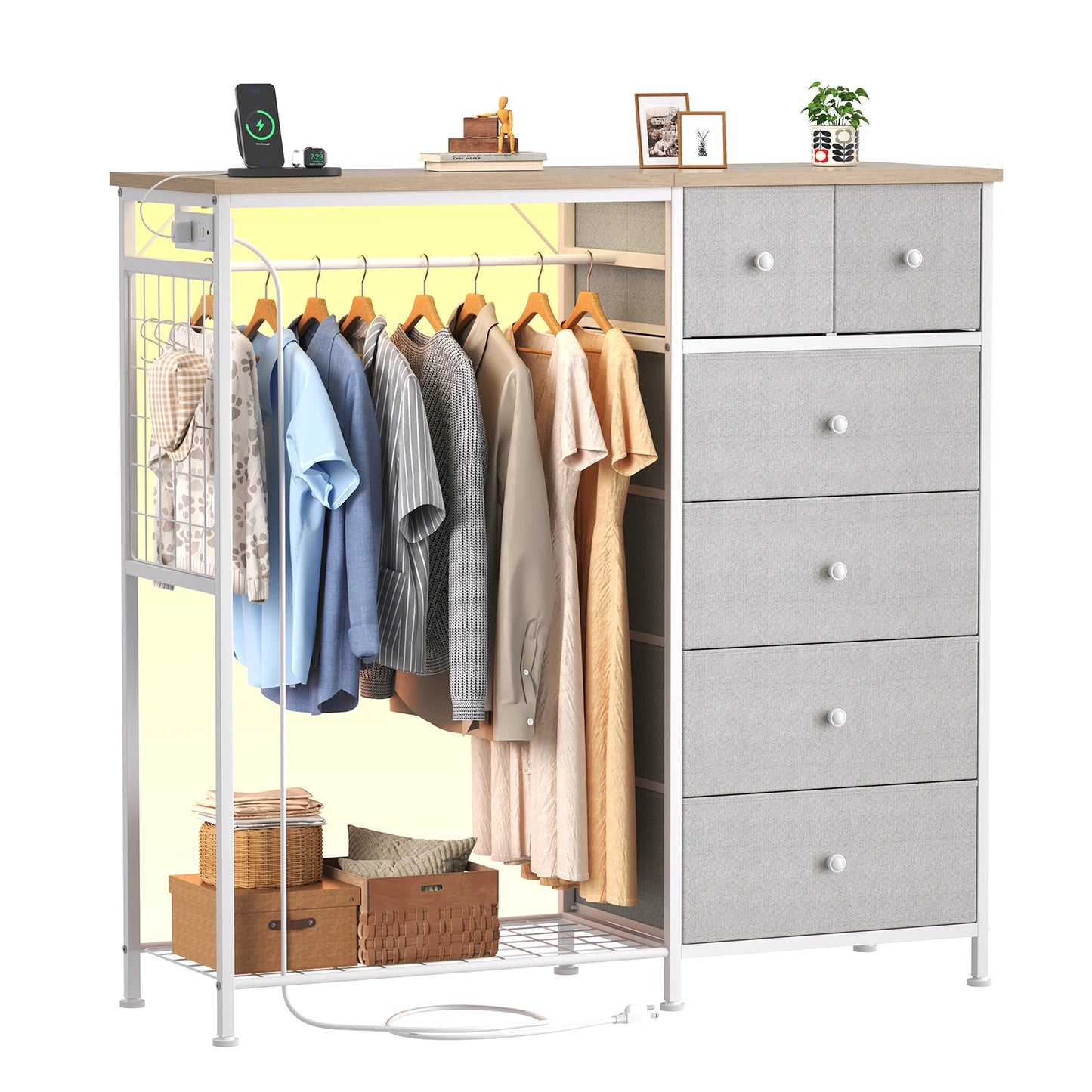 6 Drawer Fabric Dresser