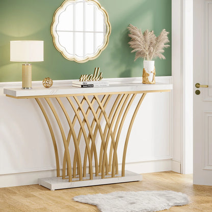 59 inch Gold Console Table