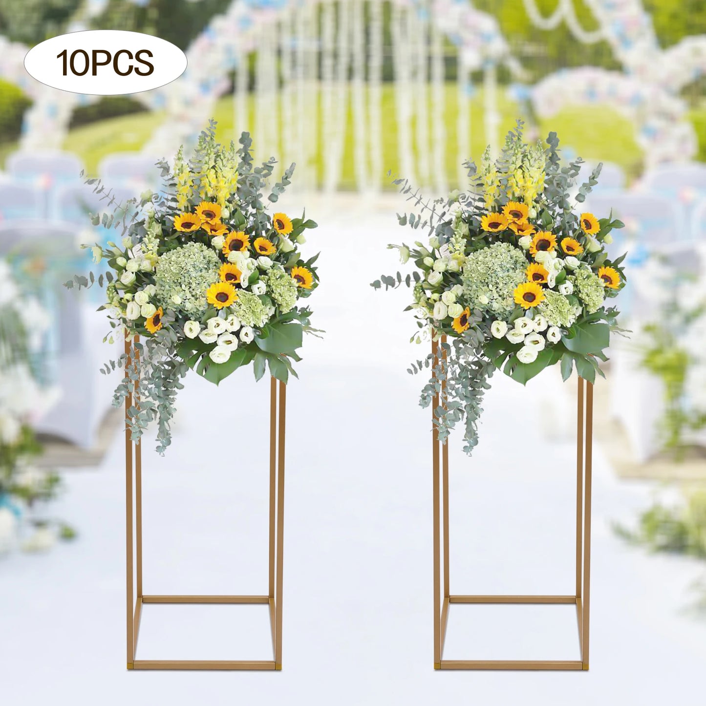 10Pcs Wedding Flower Stand Set