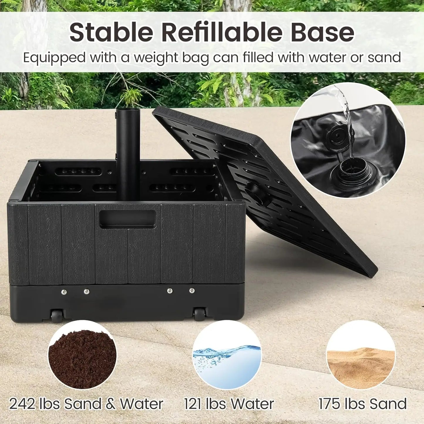 3-in-1 Patio Umbrella Base