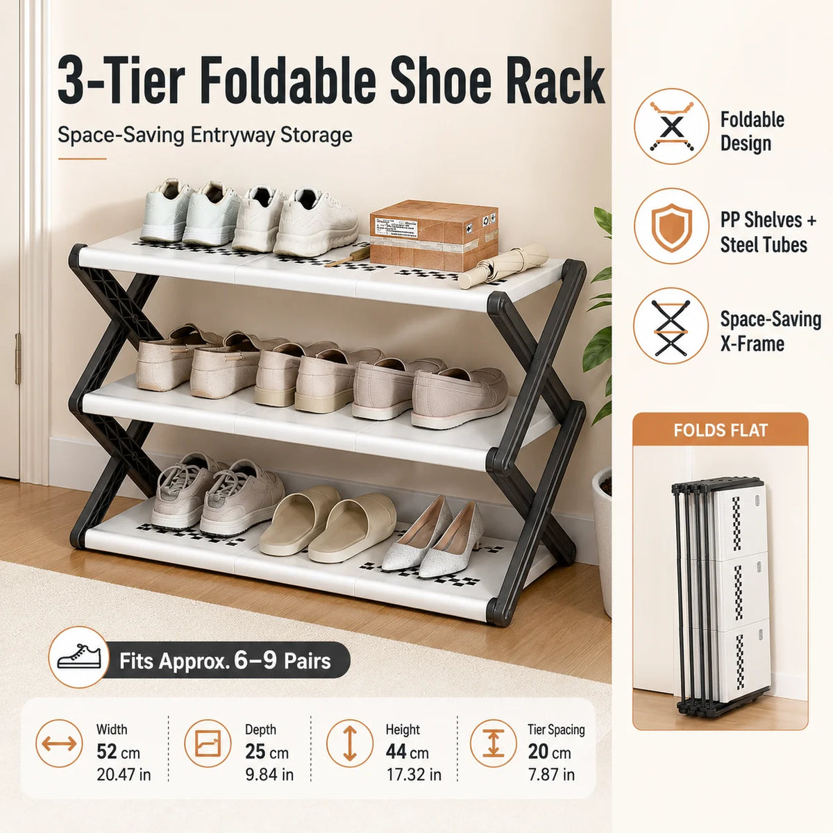 Foldable Shoe Rack