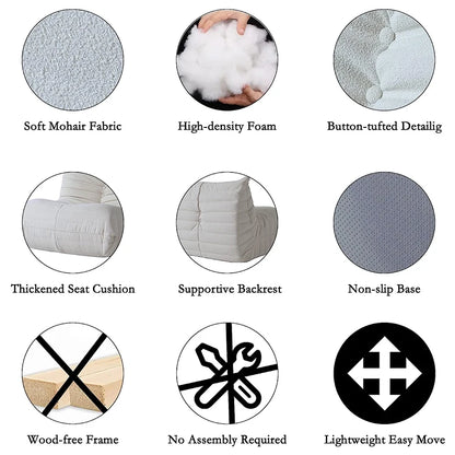 Teddy Fabric Bean Bag Sofas