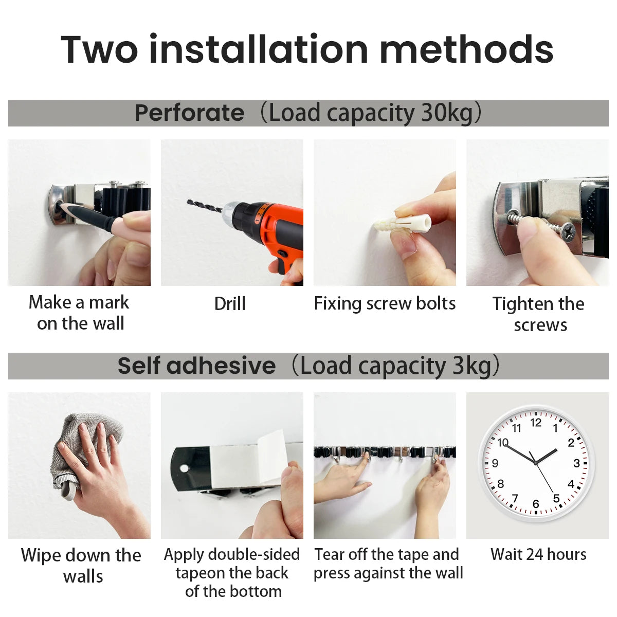 4-Hook Adhesive Organizer